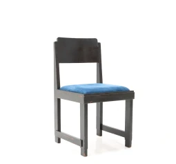 Set of 10 Art Deco Dining Chairs, Black Lacquered Oak, 1920s